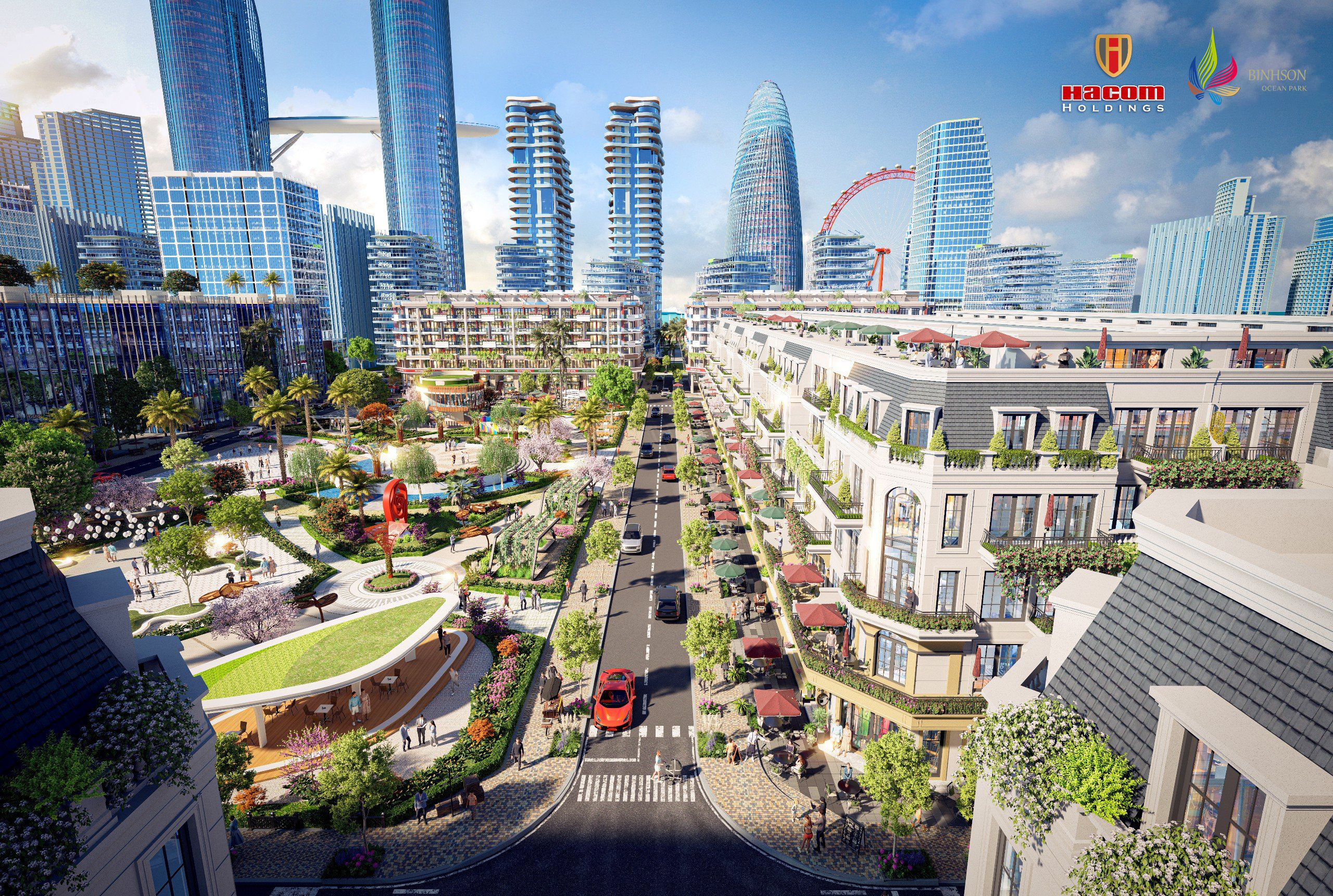 Căn hộ Hacom Sky Garden Bình Sơn Ocean Park tầm nhìn hướng biển Ninh Chữ