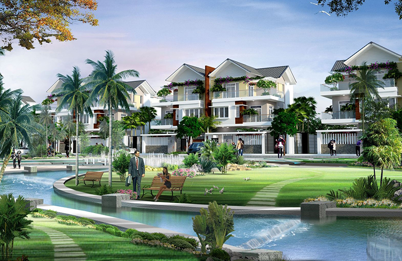 Biệt thự biển Bình Sơn Ocean Park sở hữu lâu dài mặt tiền biển Ninh Chữ